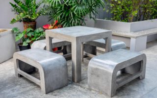 square concrete tables melbourne