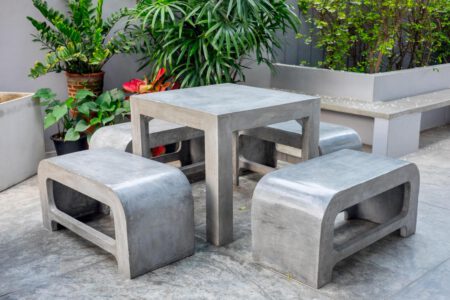 square concrete tables melbourne